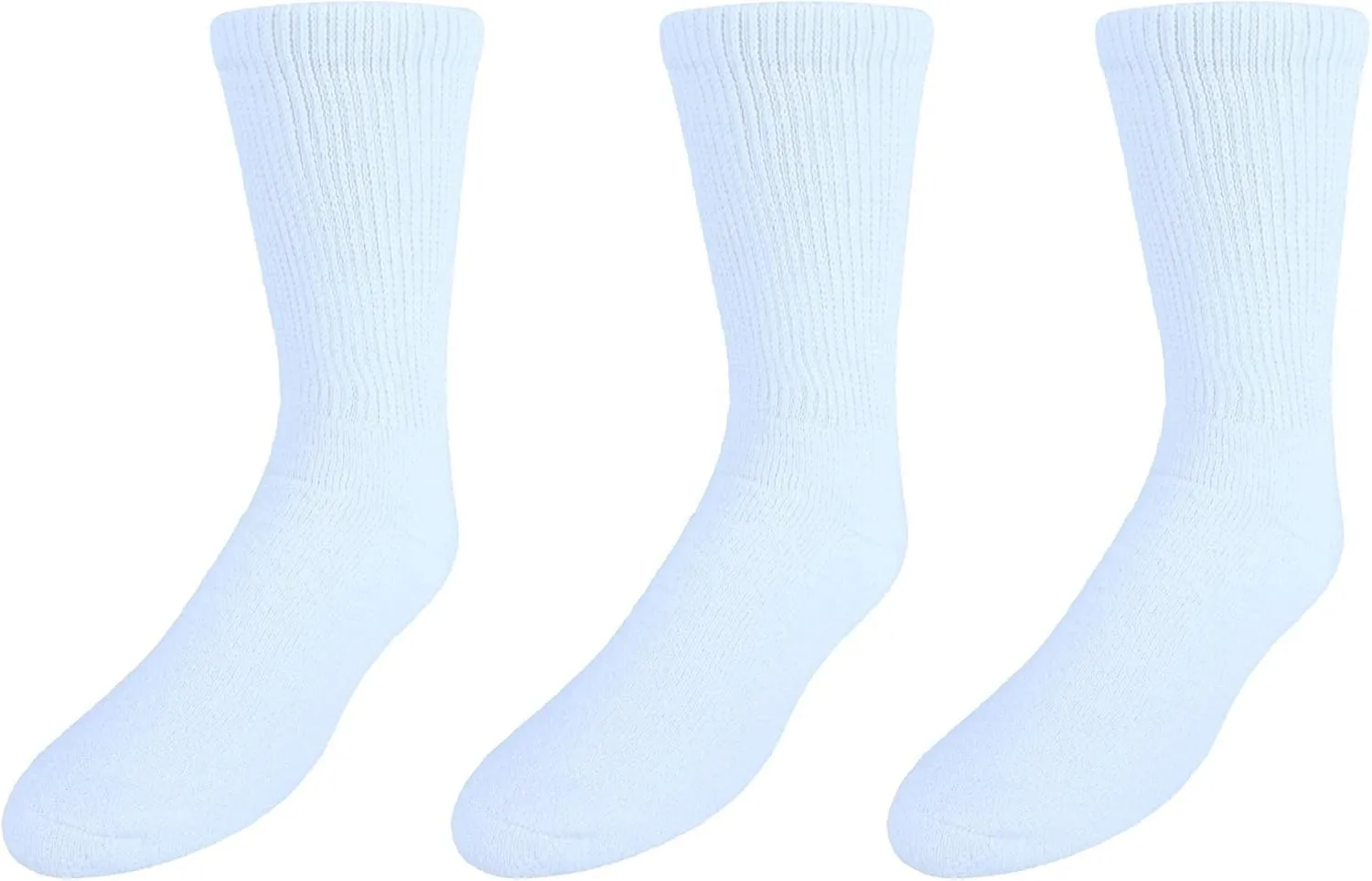 CTM® Men's Diabetic Crew Socks