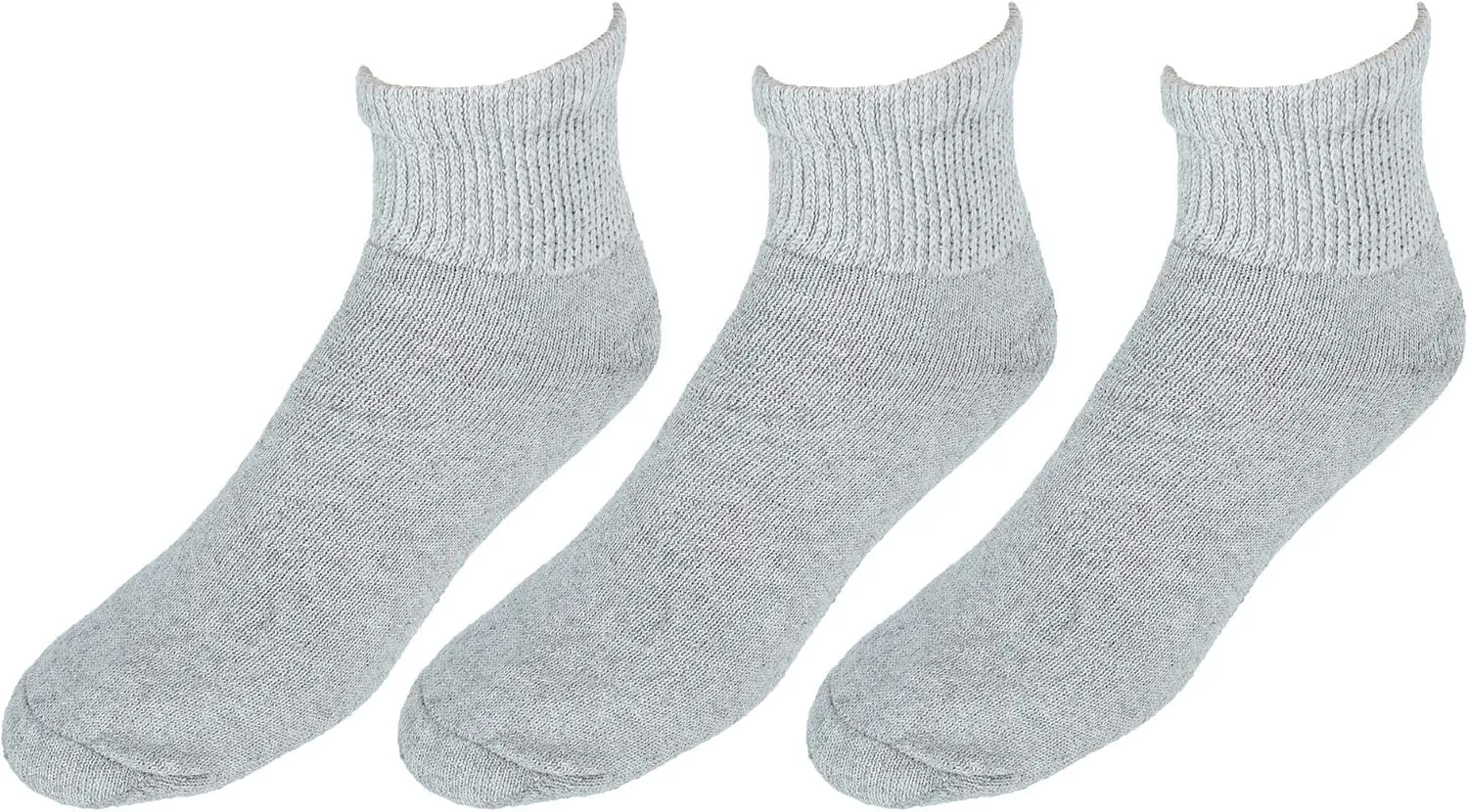 CTM® Men's Loose Fit Diabetic Ankle Socks (3 Pair Pack)