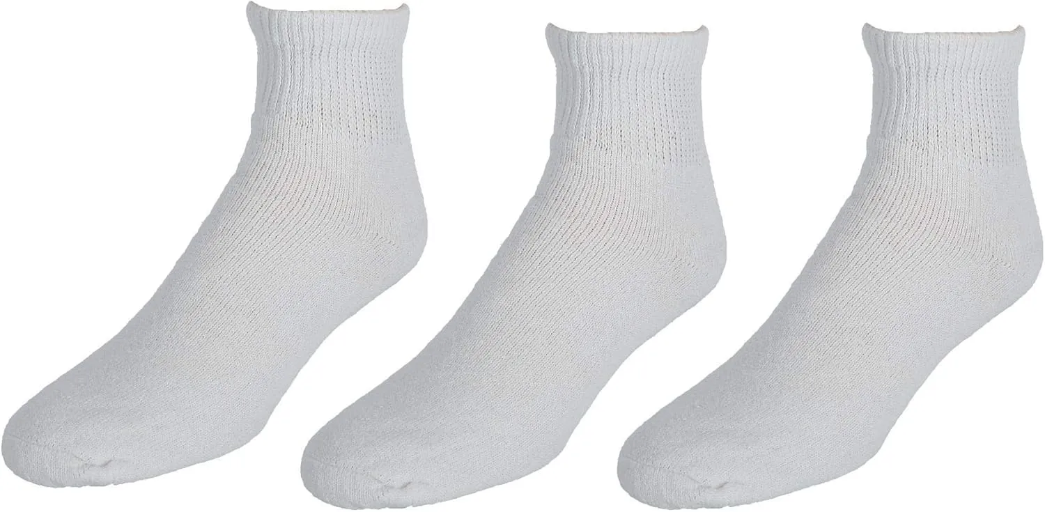 CTM® Men's Loose Fit Diabetic Ankle Socks (3 Pair Pack)