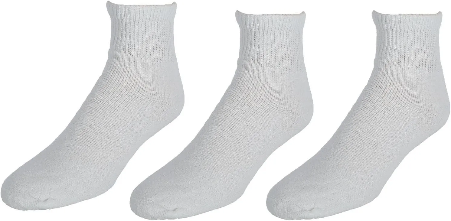 CTM® Men's Loose Fit Diabetic Ankle Socks (3 Pair Pack)