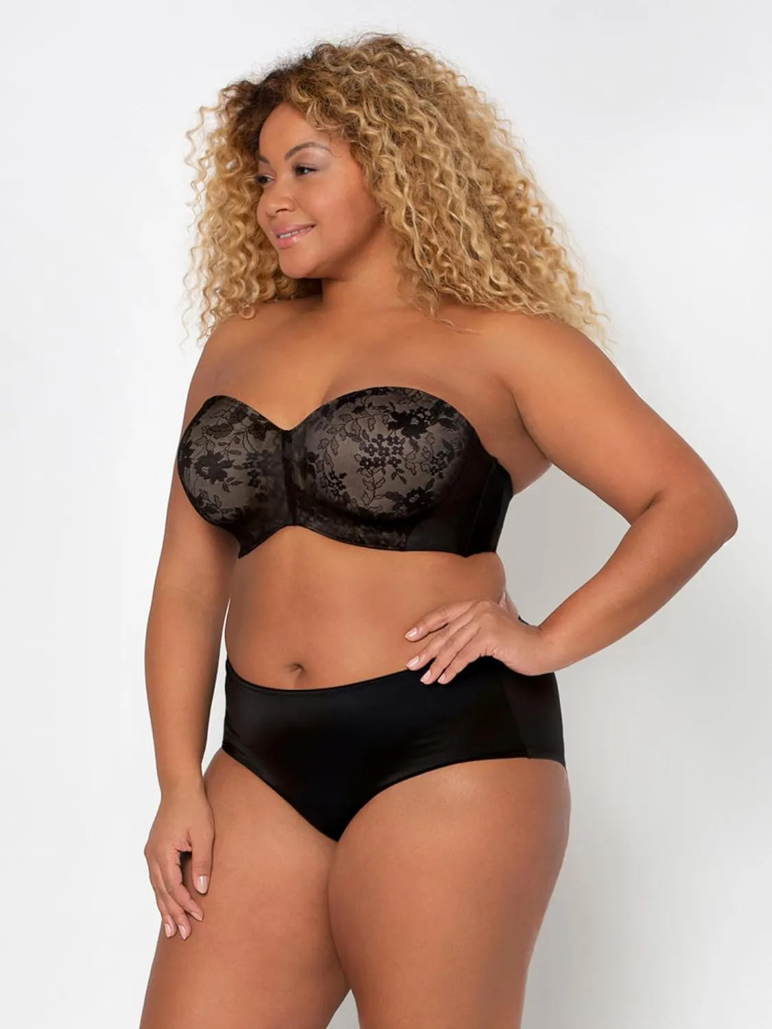 Curvy Couture Women's Smooth Strapless Multi-Way Bra