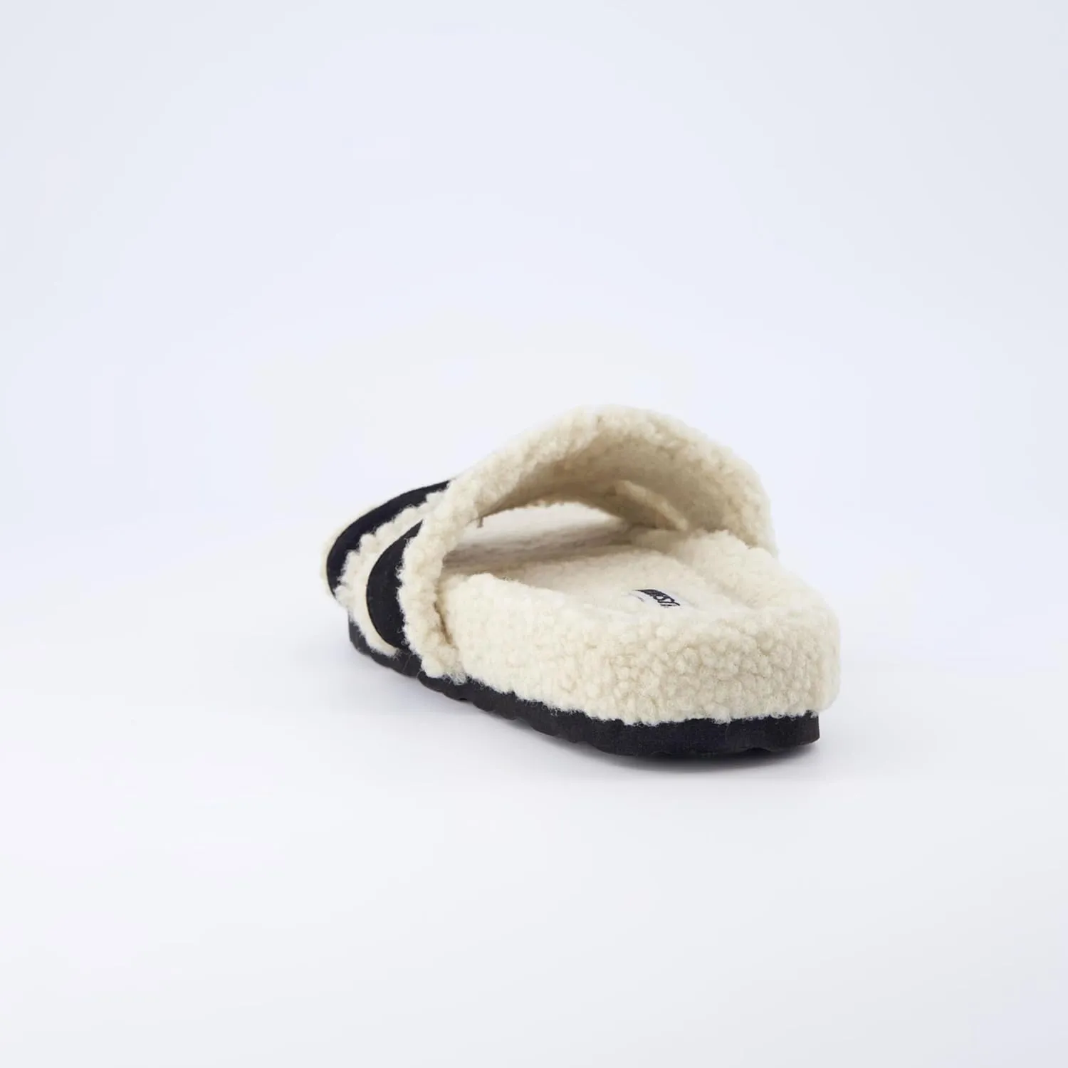 CUSHIONAIRE Cuddle Fur Slippers for Women Faux Shearling Slide Sandal  Memory Foam, Wide Widths Available