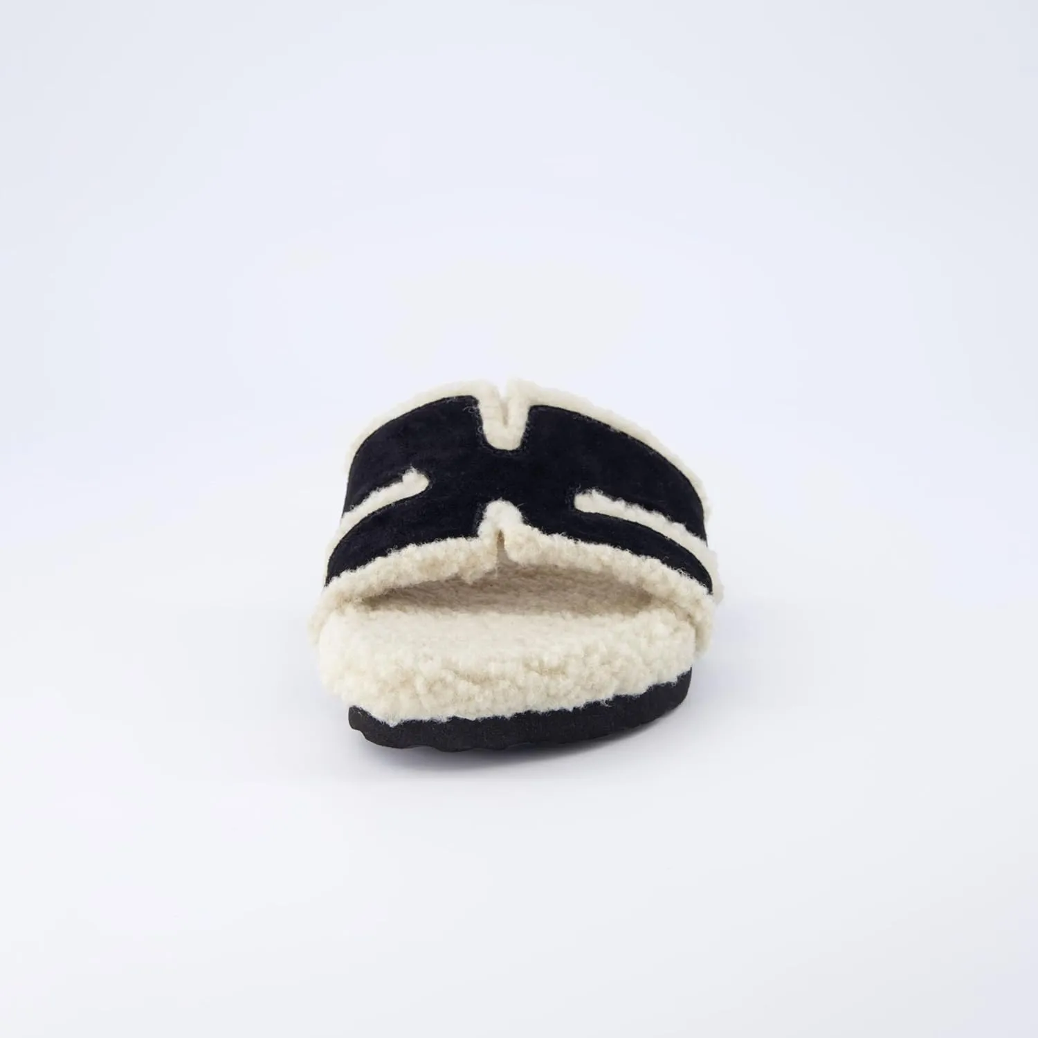 CUSHIONAIRE Cuddle Fur Slippers for Women Faux Shearling Slide Sandal  Memory Foam, Wide Widths Available