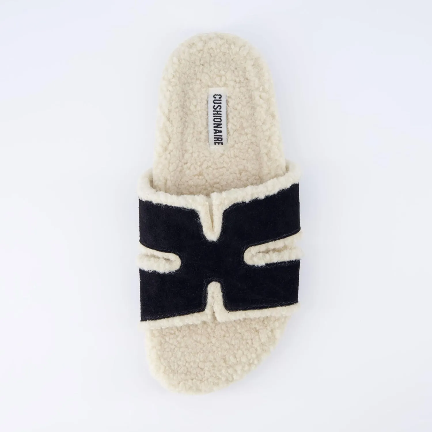 CUSHIONAIRE Cuddle Fur Slippers for Women Faux Shearling Slide Sandal  Memory Foam, Wide Widths Available