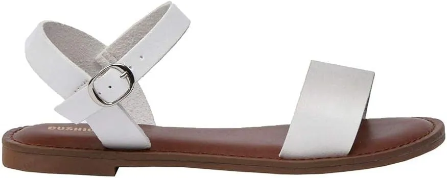 CUSHIONAIRE Women's Clara One Band Ankle Strap Sandal  Memory Foam, Wide Widths Available