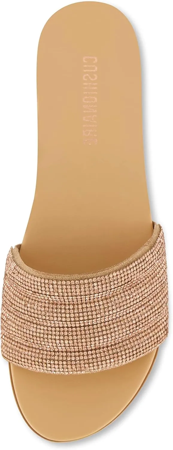 CUSHIONAIRE Women's Millie rhinestone slide sandal