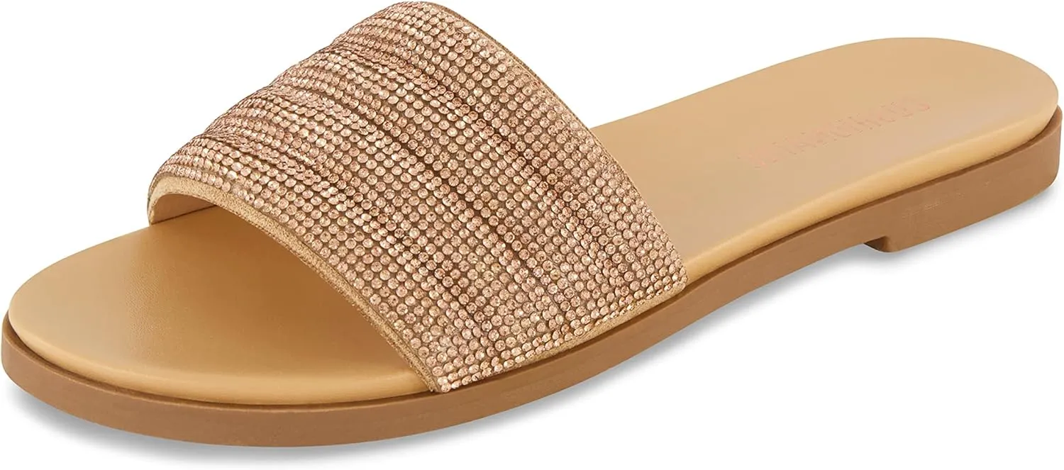 CUSHIONAIRE Women's Millie rhinestone slide sandal