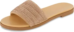 CUSHIONAIRE Women's Millie rhinestone slide sandal