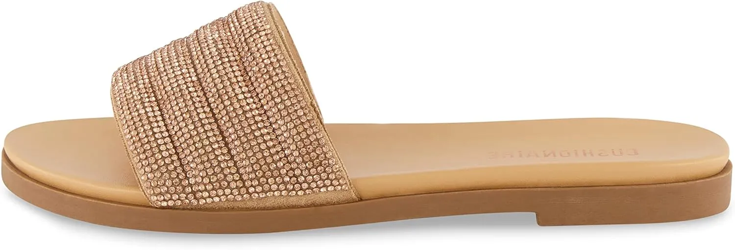 CUSHIONAIRE Women's Millie rhinestone slide sandal