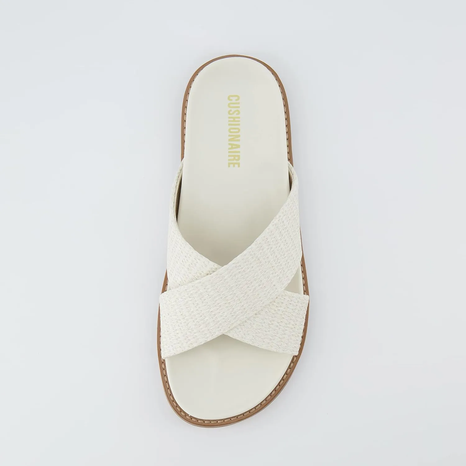 CUSHIONAIRE Women's Nell footbed sandal with  Comfort, Wide Widths Available