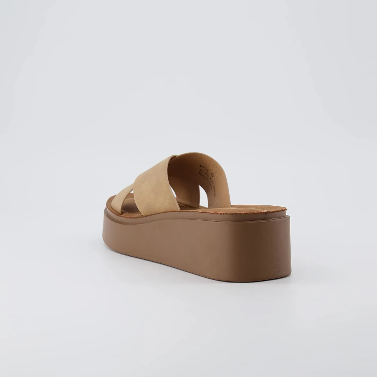 CUSHIONAIRE Women's Pepe crossband platform sandal with  Memory Foam