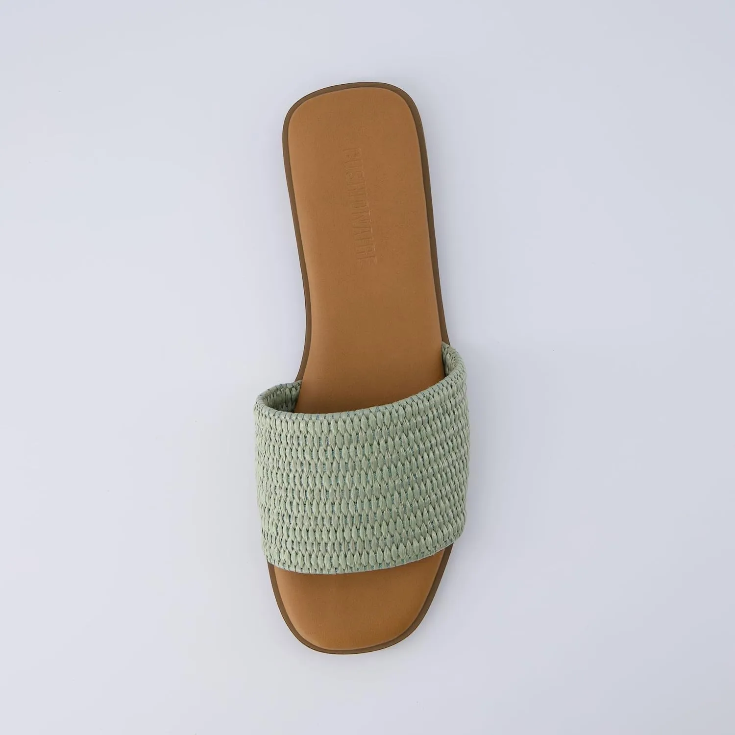 CUSHIONAIRE Women's Sesame raffia slide sandal  Memory Foam, Wide Widths Available