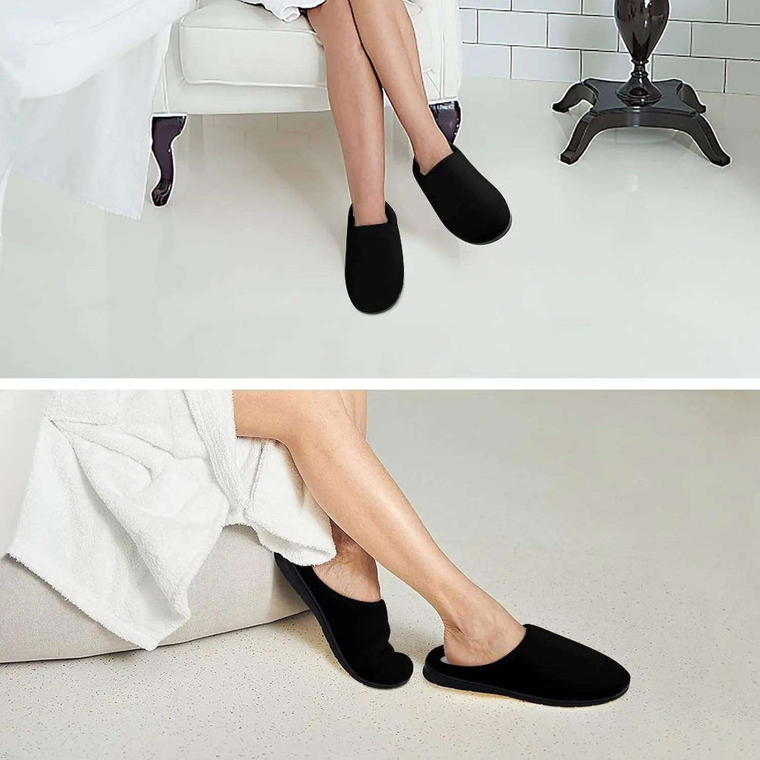 Custom Slippers for Men Women, Personalized Design Photo Logo Name for Autumn Winter Gifts Cotton Furry Slipper