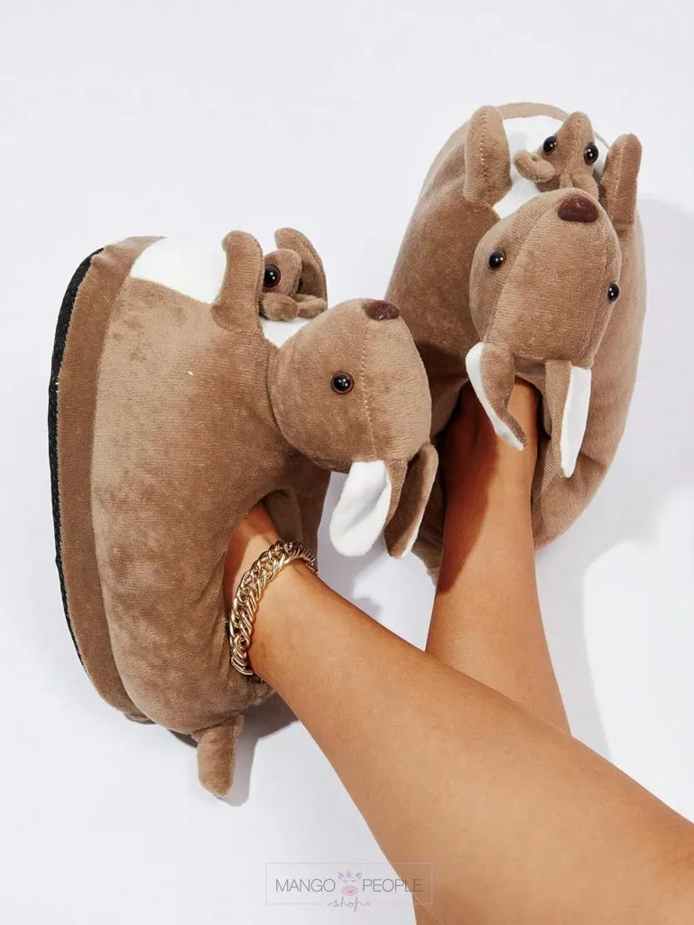 Cute Kangaroo Soft Plush Slipper