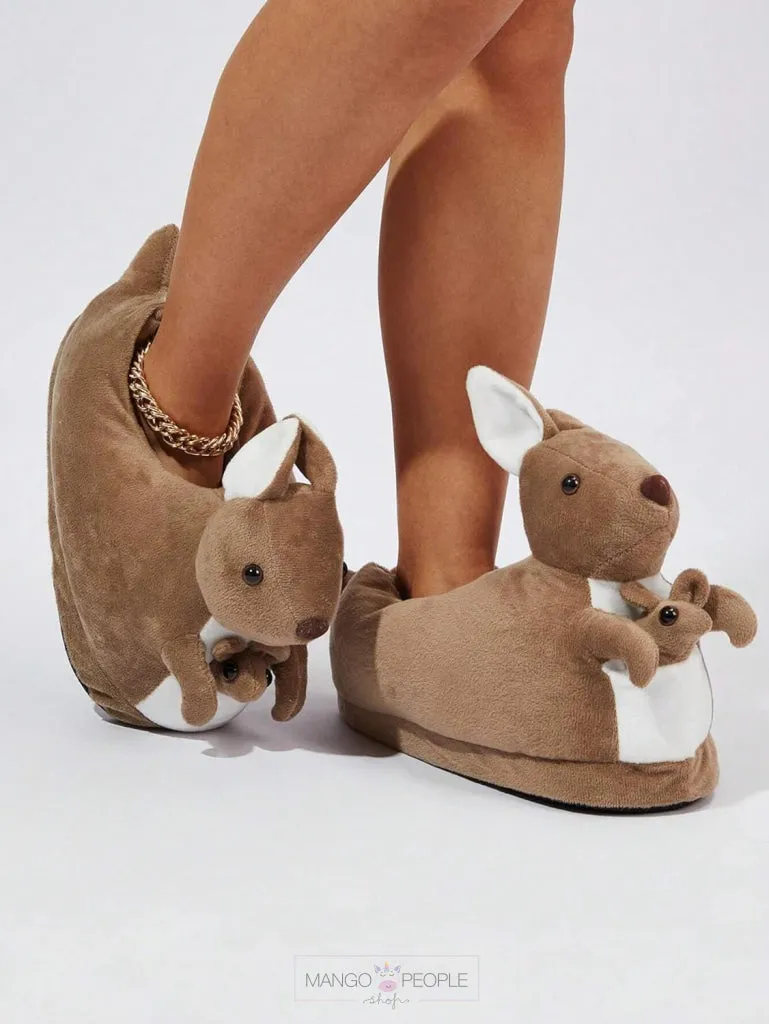 Cute Kangaroo Soft Plush Slipper