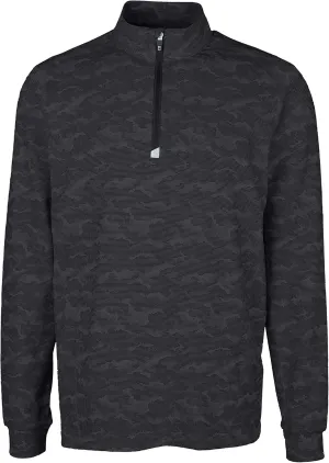Cutter & Buck Traverse Camo Print Stretch Quarter Zip Mens Big and Tall Pullover