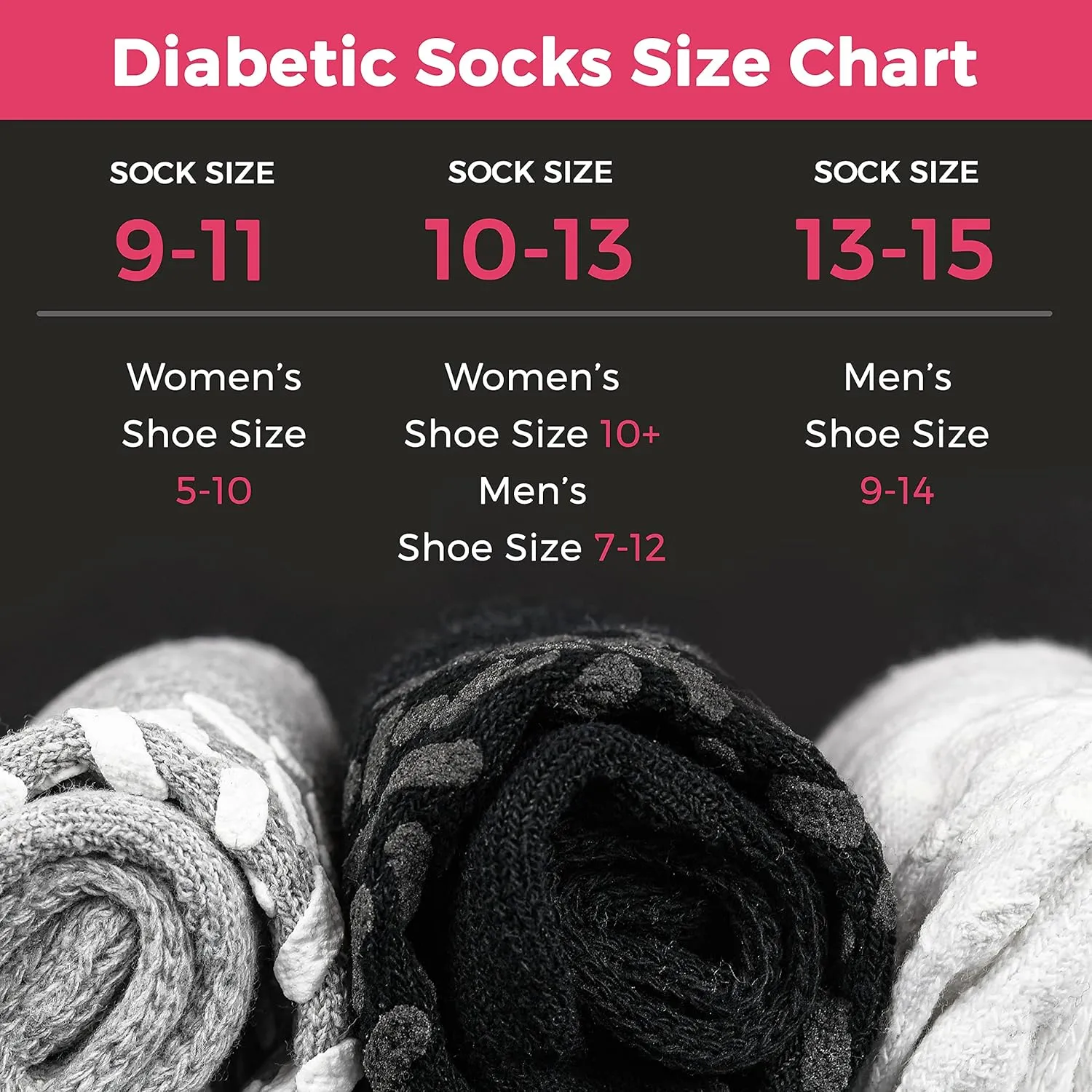 Debra Weitzner Loose Fit Non-Binding Sock - Diabetic Non-Slip Socks for Men and Women - Ankle 3Pk Grey