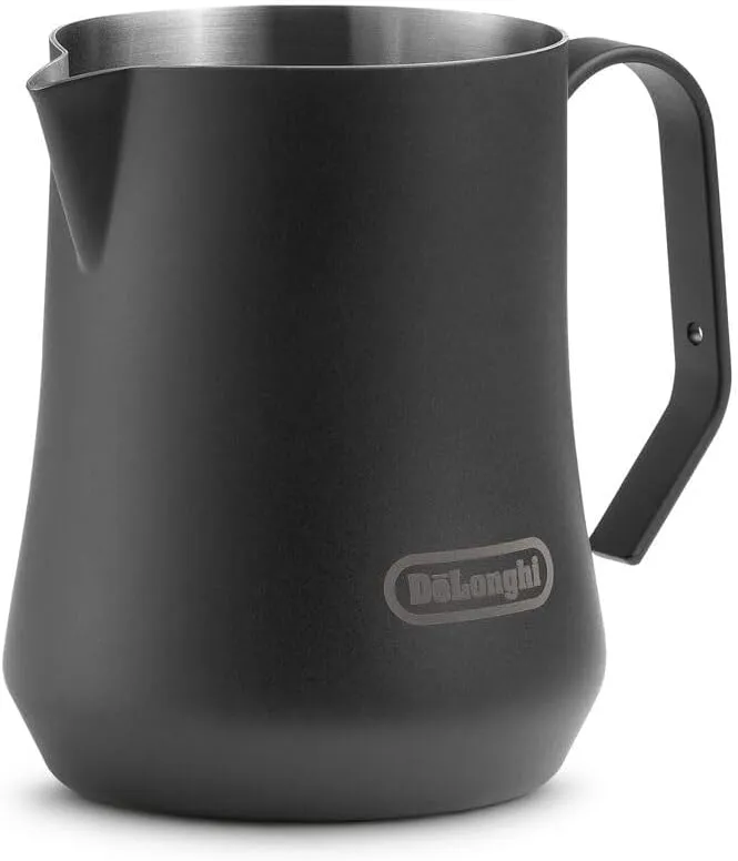 De'Longhi Milk Frothing Pitcher, Matte Black Stainless Steel, 17 oz