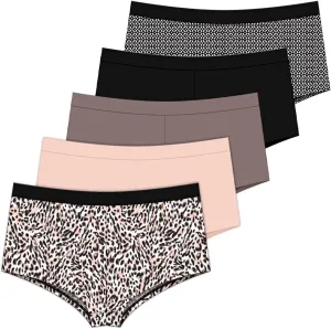 Delta Burke Adriann Vitadini Women's Stretch Microfiber Brief Panties 5-Pack