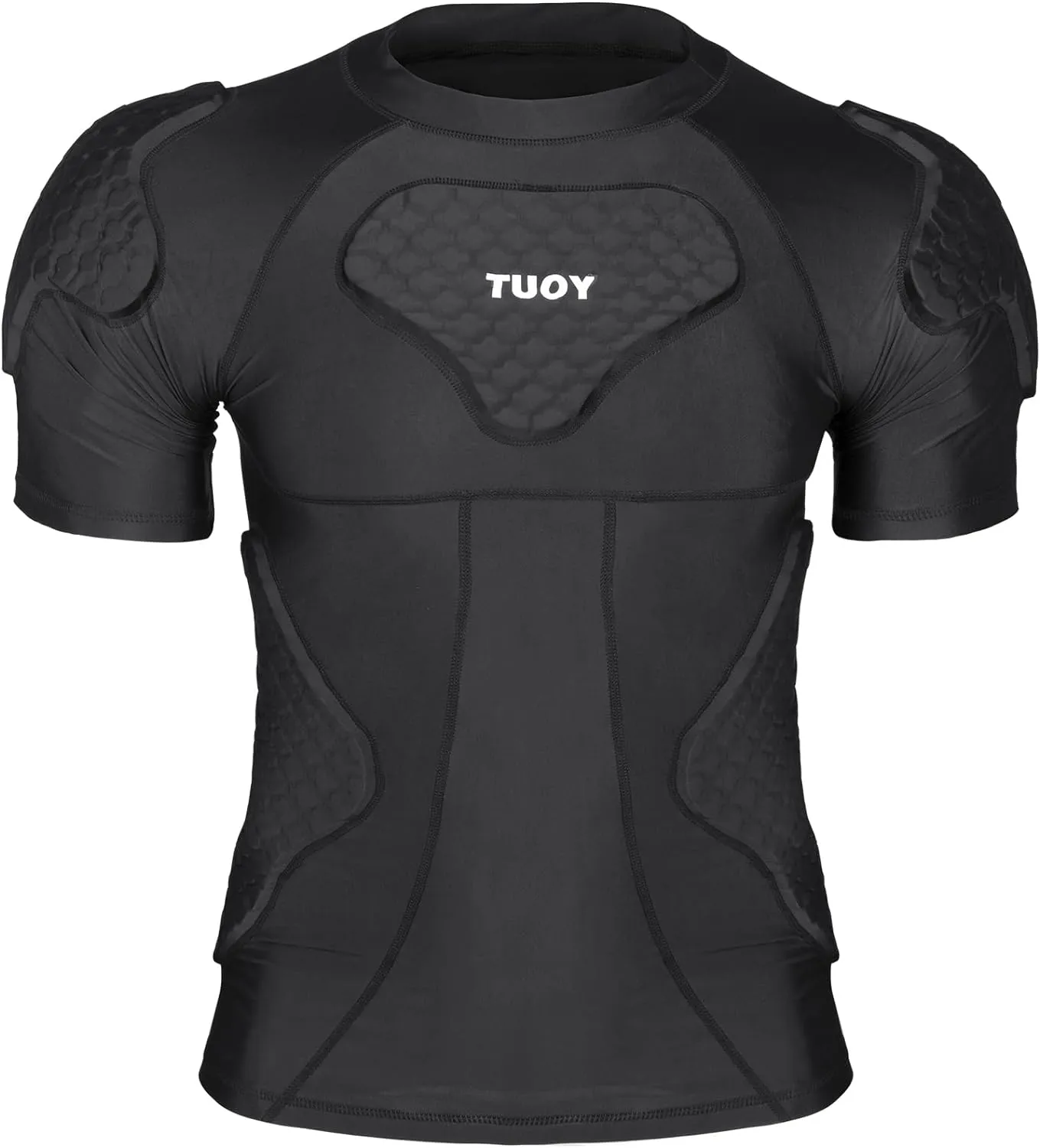 DGXINJUN Men Padded Football Chest Rib Protector Shirt Heart Shoulder Guard Sternum for Football Baseball Softball Rugby