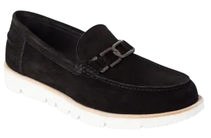 DI CHENZO Men's 5021 Black Velour Leather Loafer