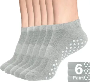 DIBAOLONG Womens & Mens Low Cut Socks, 6-Pair Ankle No Show Athletic Short Cotton Socks