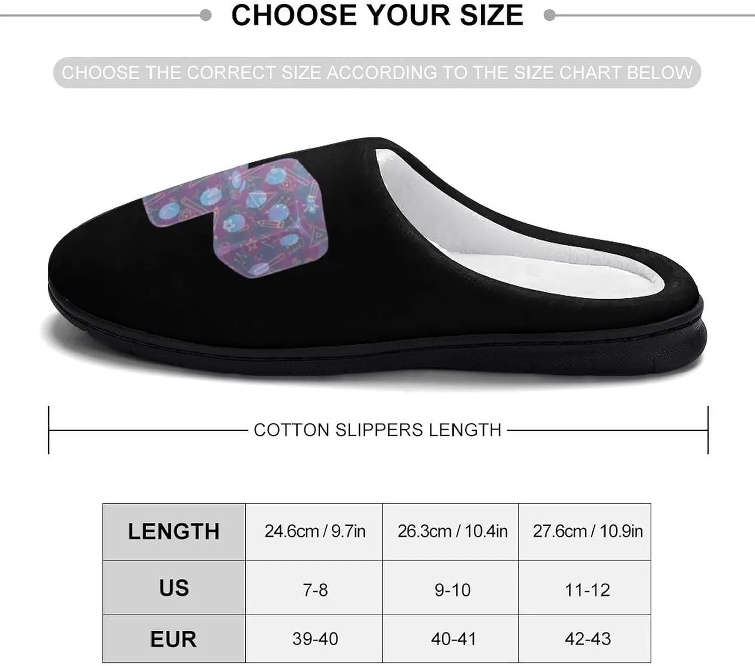 Dice Math Physics Cotton Slippers Memory Foam House Shoes Anti-skid Sole Slipper for Women Indoor And Outdoor