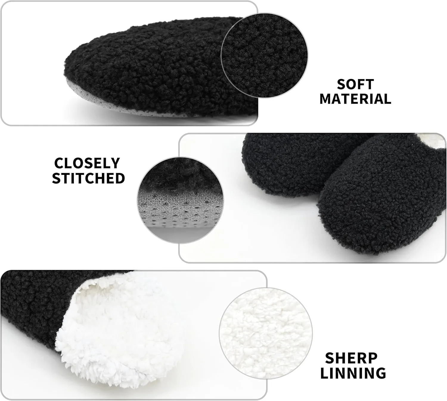 DICUIRD Mens Slipper Socks With Non Skid Bottoms, Warm Slipper Socks With Grippers For Men, Fuzzy House Fabric Slippers