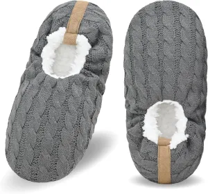 DICUIRD Mens Slipper Socks With Non Skid Bottoms, Warm Slipper Socks With Grippers For Men, Fuzzy House Knit Slippers