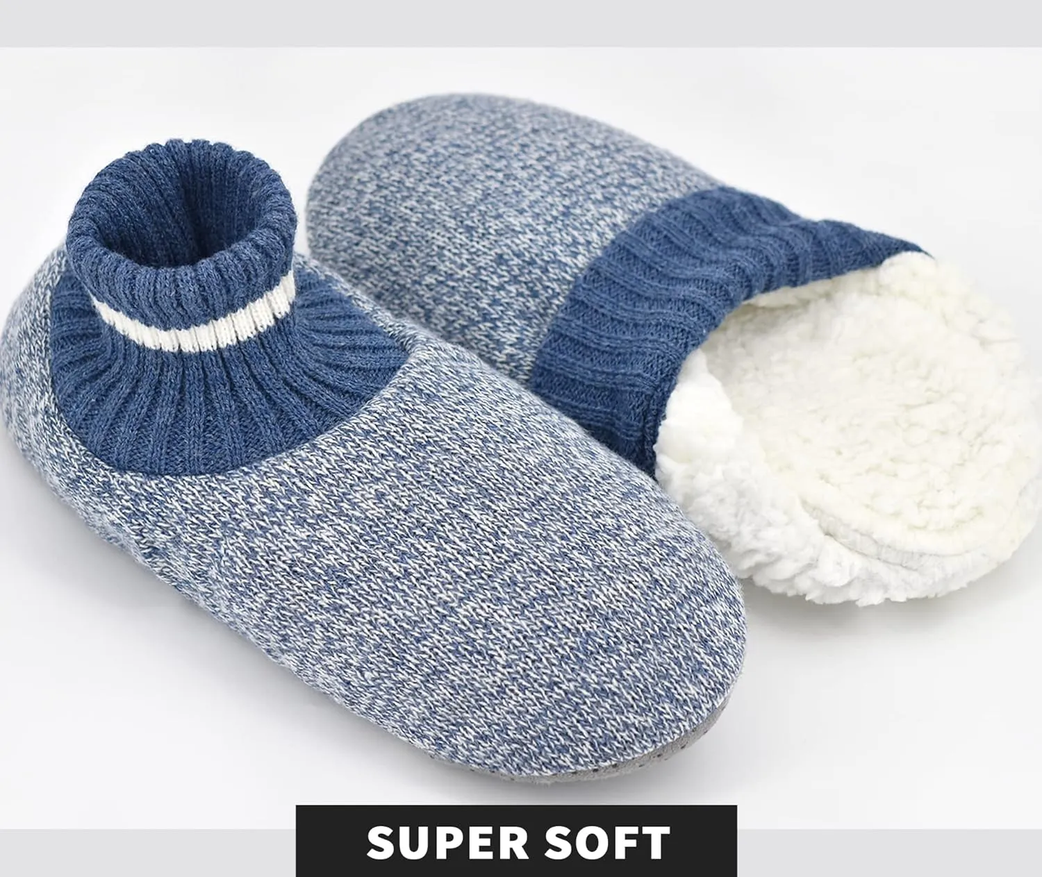 DICUIRD Men's Slippers Socks Autumn Winter Indoor Non-Skid House Slippers