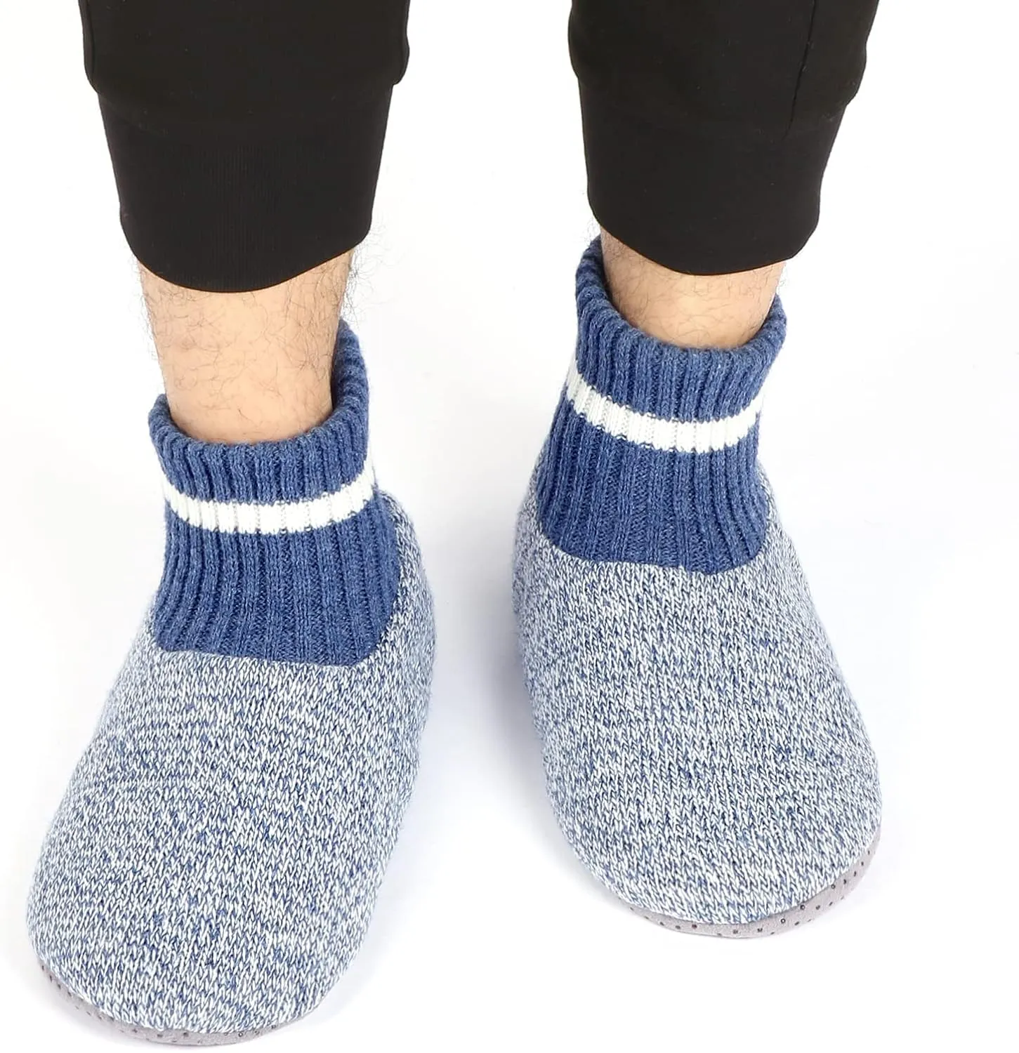 DICUIRD Men's Slippers Socks Autumn Winter Indoor Non-Skid House Slippers