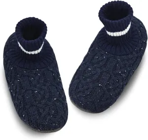 DICUIRD Men's Slippers Socks Autumn Winter Indoor Non-Skid House Slippers
