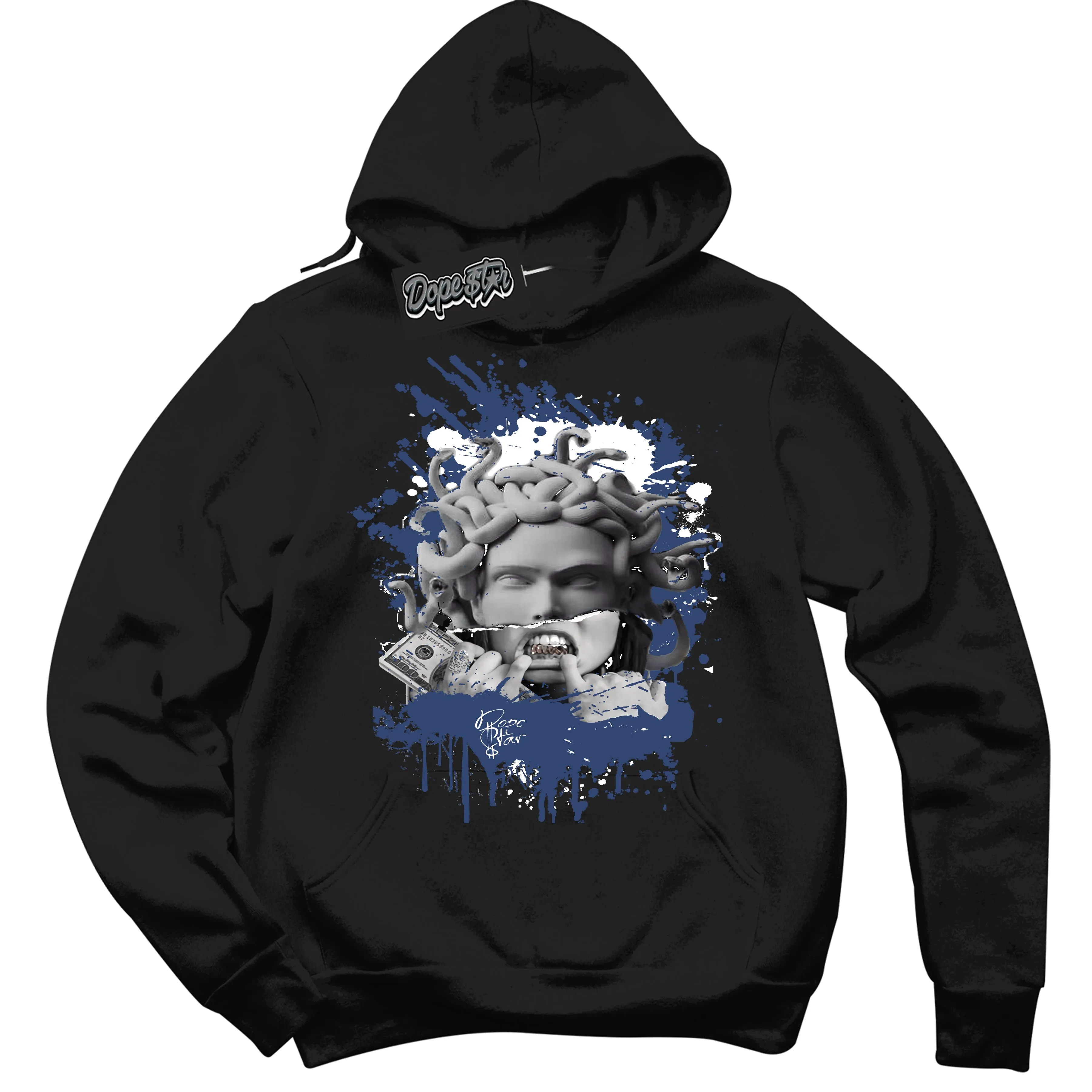 Diffused Blue 11s Sneaker Hoodie Medusa Graphic