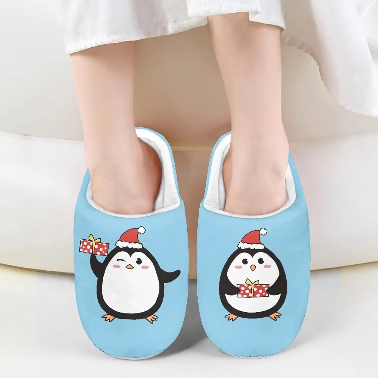 DISNIMO Boys Girls Cozy-House Bedroom Slippers Warm Plush Winter Cotton Slipper Kids Indoor Non-Slip Shoes 9-14.5