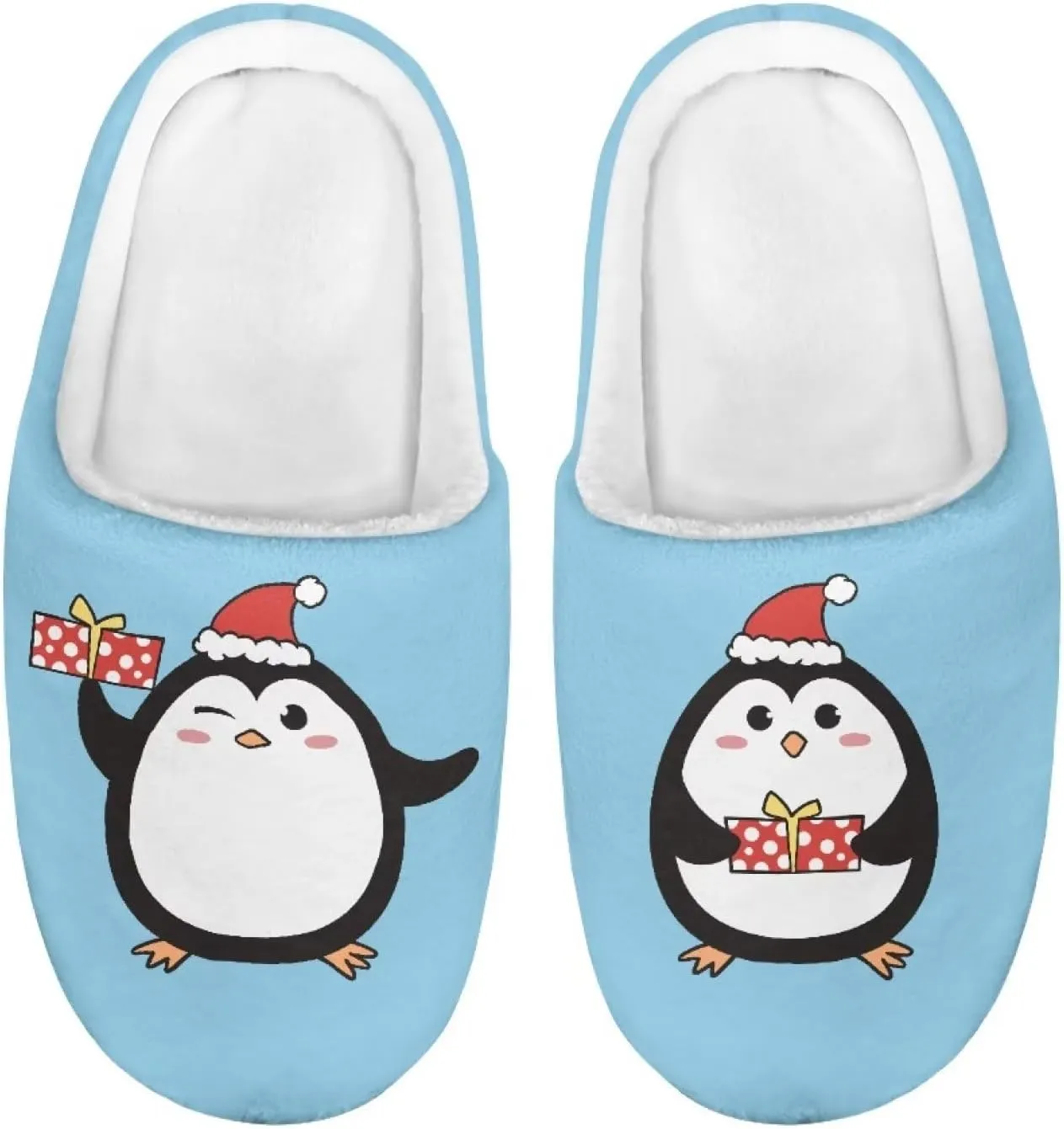 DISNIMO Boys Girls Cozy-House Bedroom Slippers Warm Plush Winter Cotton Slipper Kids Indoor Non-Slip Shoes 9-14.5
