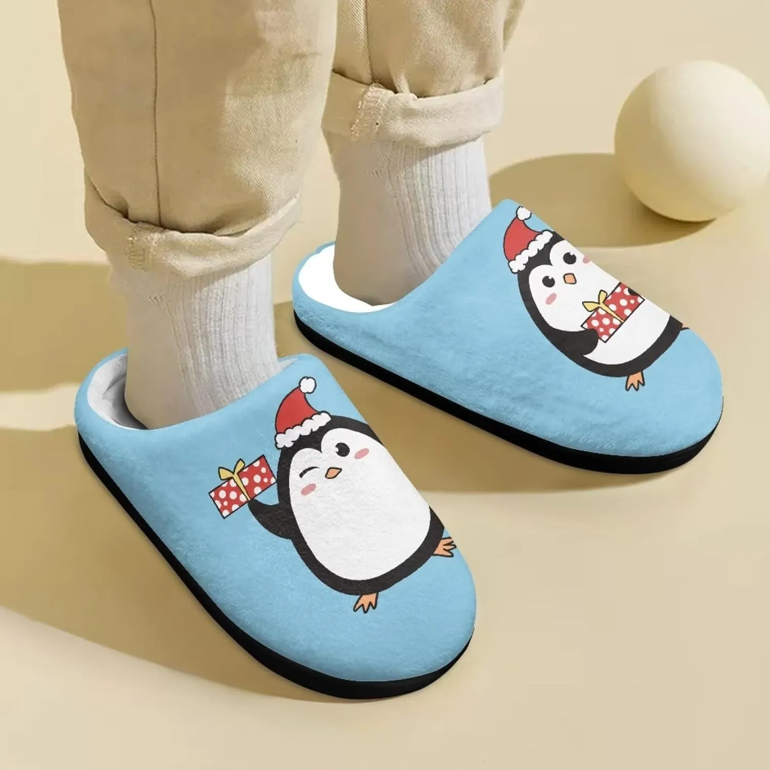 DISNIMO Boys Girls Cozy-House Bedroom Slippers Warm Plush Winter Cotton Slipper Kids Indoor Non-Slip Shoes 9-14.5