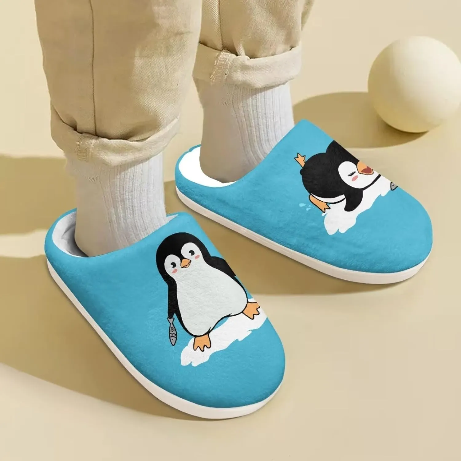 DISNIMO Boys Girls Cozy-House Slippers Warm Plush Winter Cotton Slipper Kids Indoor Non-Slip Shoes 9-14.5