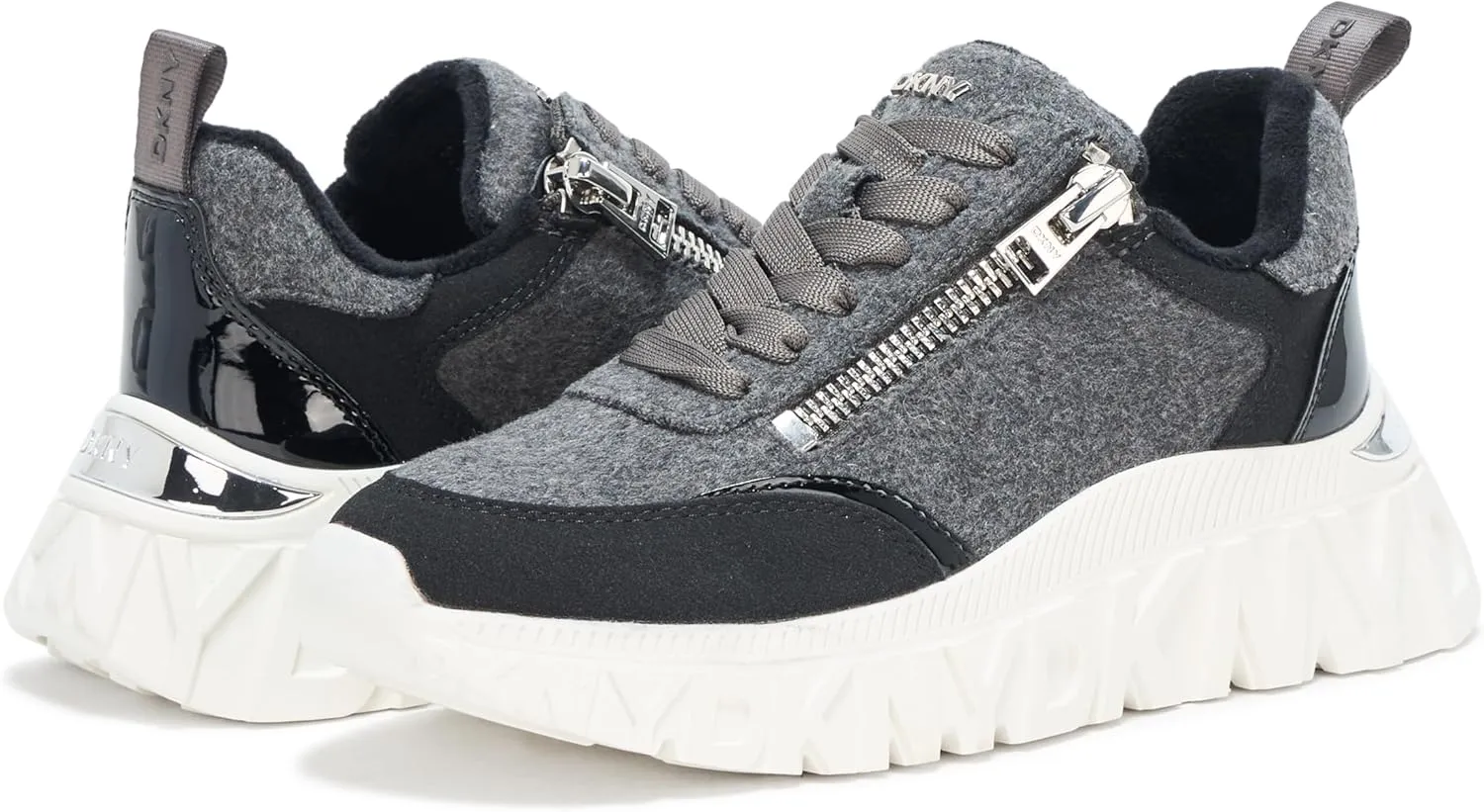 DKNY Women's Lakelyn Platform Sneaker with Side Zipper