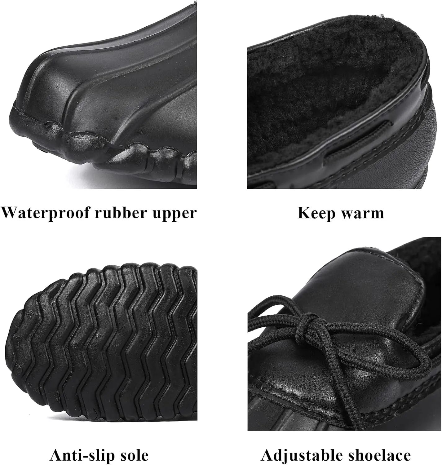 DKSUKO Snow Women's Waterpoof Loafer Shoes Slip On Flat Duck Shoe