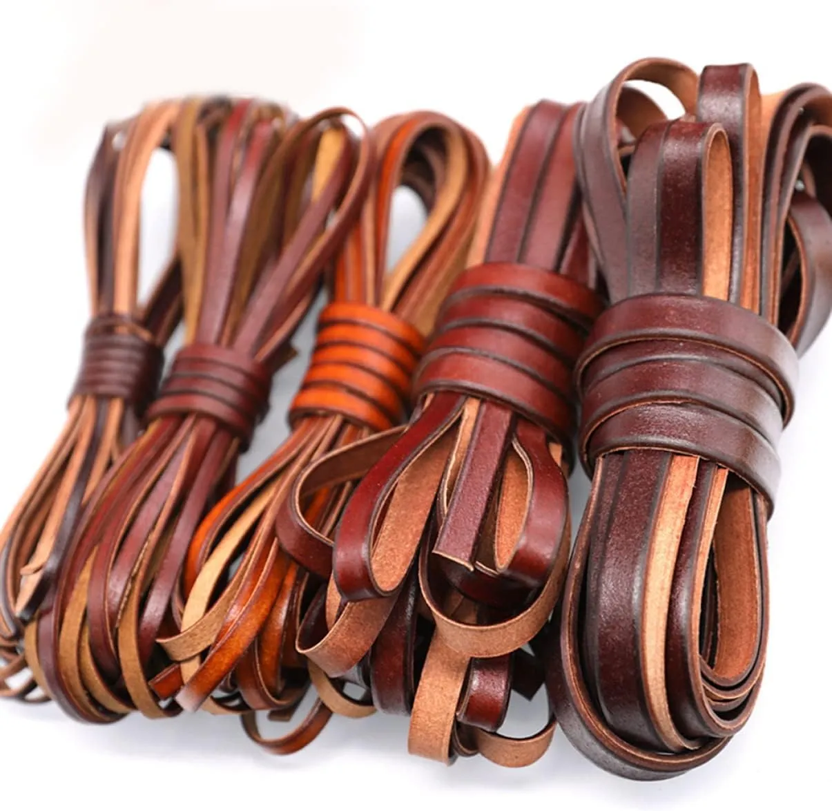 DOITOOL 10mm Smooth Genuine Leather Rope for DIY Jewelry for Bracelets Necklaces Anklets Handmade Luggage Strap (Real Cowhide)