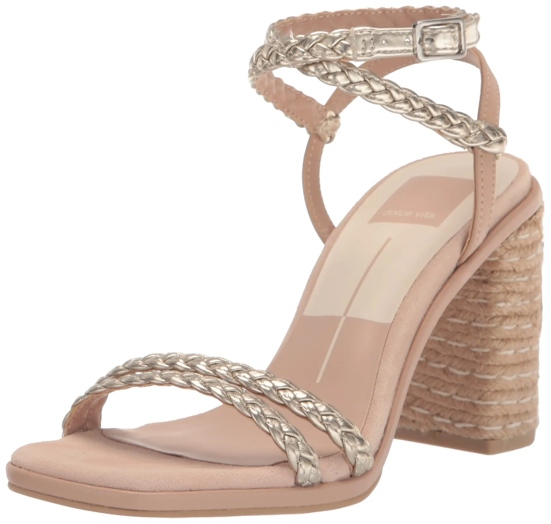 DOLCE VITA Women's ORO Heeled Sandal, Light Gold Metallic Stella, 10