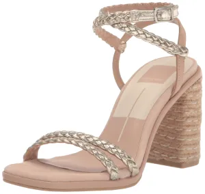 DOLCE VITA Women's ORO Heeled Sandal, Light Gold Metallic Stella, 10