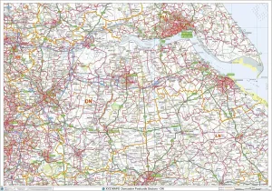 Doncaster - DN - Postcode Wall Map - 47" x 33.25" Paper
