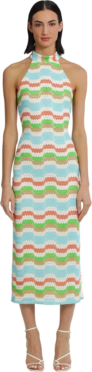 Donna Morgan Women's Mock Neck Halter Dress Event Party Date Guest of