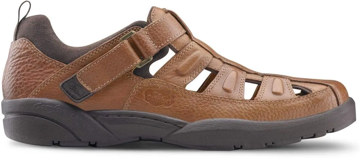 Dr. Comfort Fisherman Men's Therapeutic Diabetic Extra Depth Sandal: Chestnut 11.5 X-Wide (3E/4E)