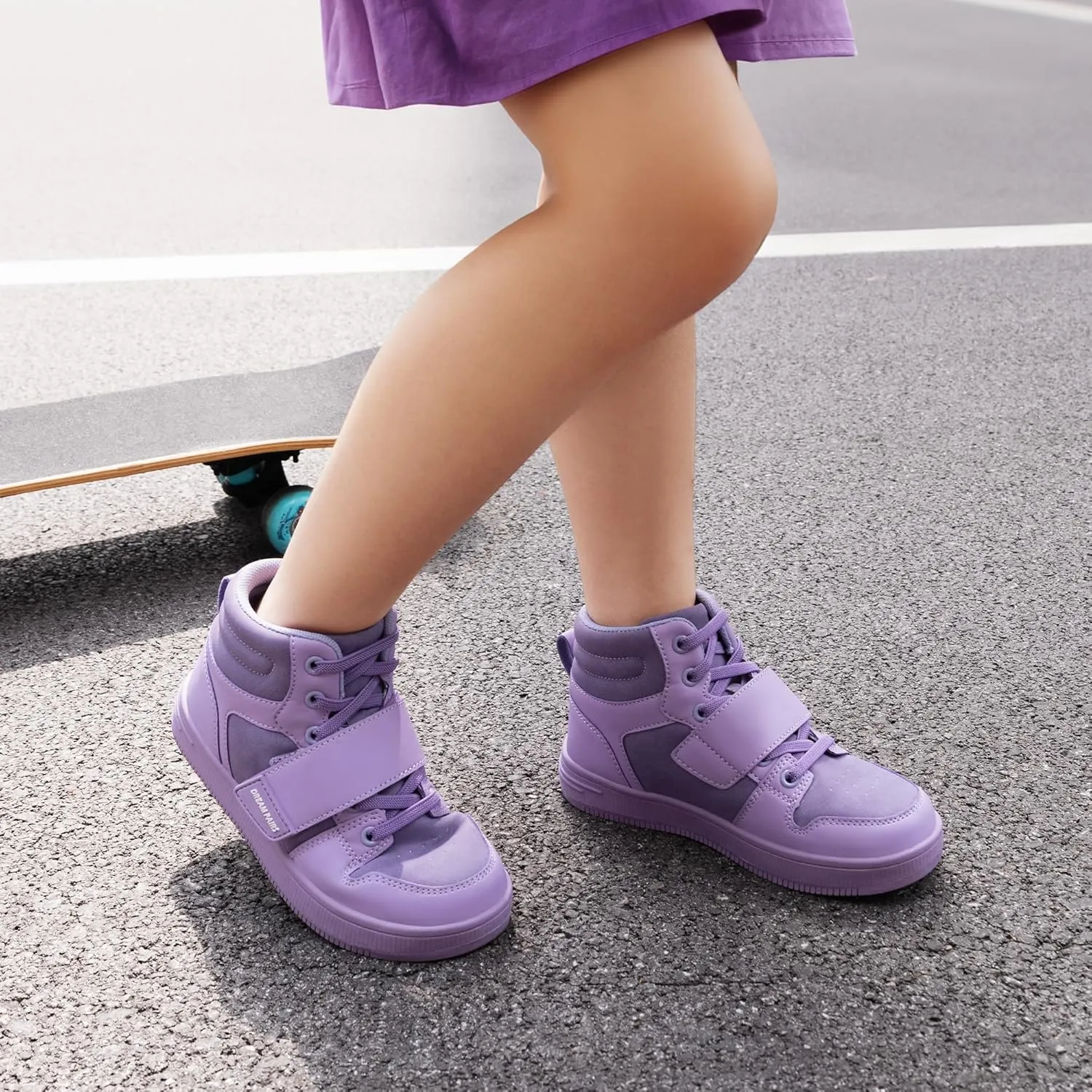 DREAM PAIRS Boys Girls High Top Sneaker LilLegends Skyhigh Basketball Shoes