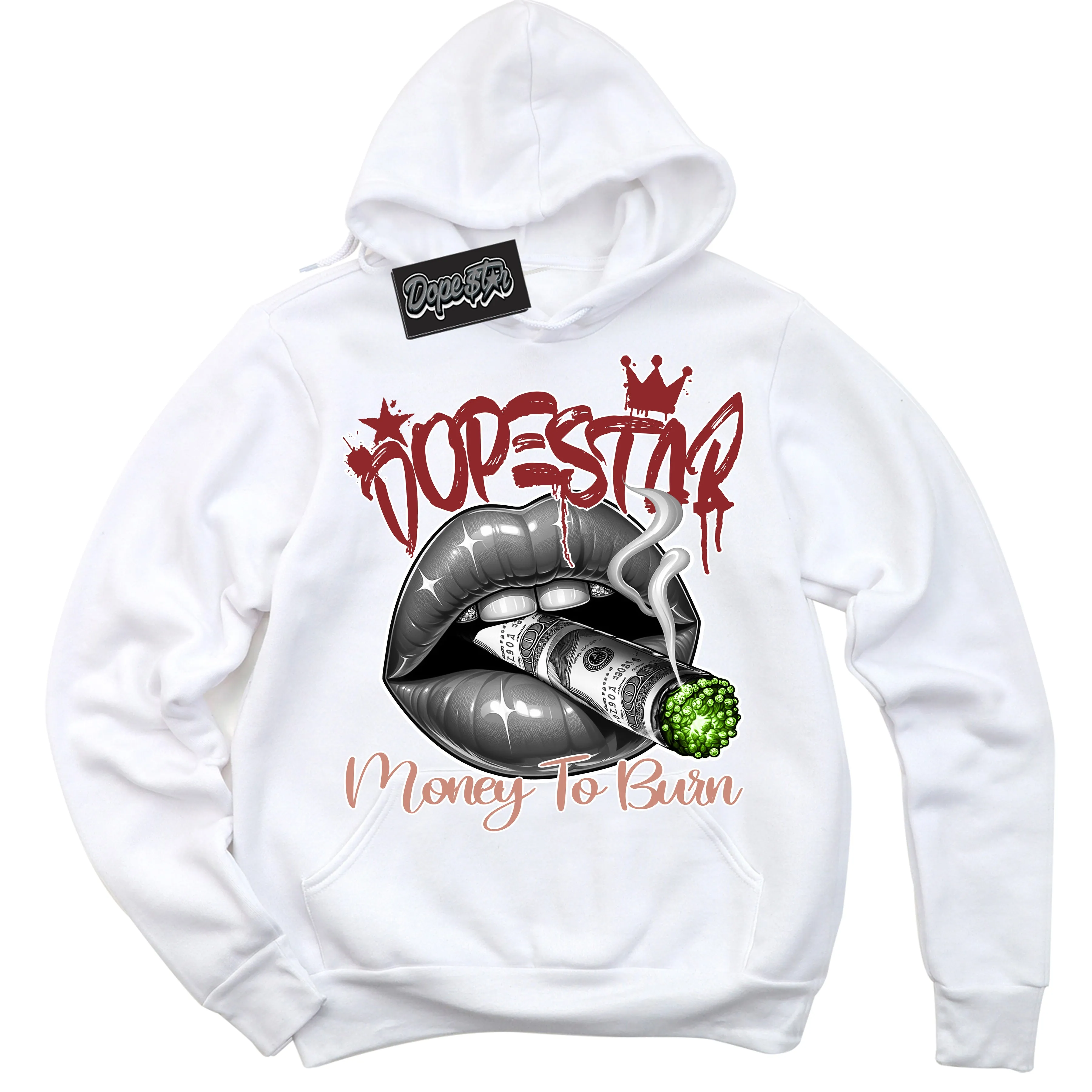 Dune Red 13s Sneaker Hoodie Money To Burn Graphic