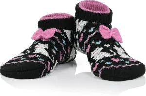 Durio Slipper Socks for Women Cozy Slipper Socks Winter Slipper Socks for Women Grippers Warm Slipper Socks with Grippers H Black&Gray Stripes One Size