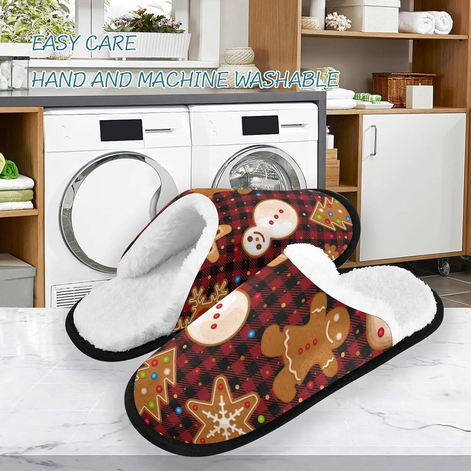 Dussdil Winter Spa Slippers Home House Slippers for Women Men Travel Slipper Soft Memory Foam Slipper Non Slip for Hotel Bedroom Shoes Slippers