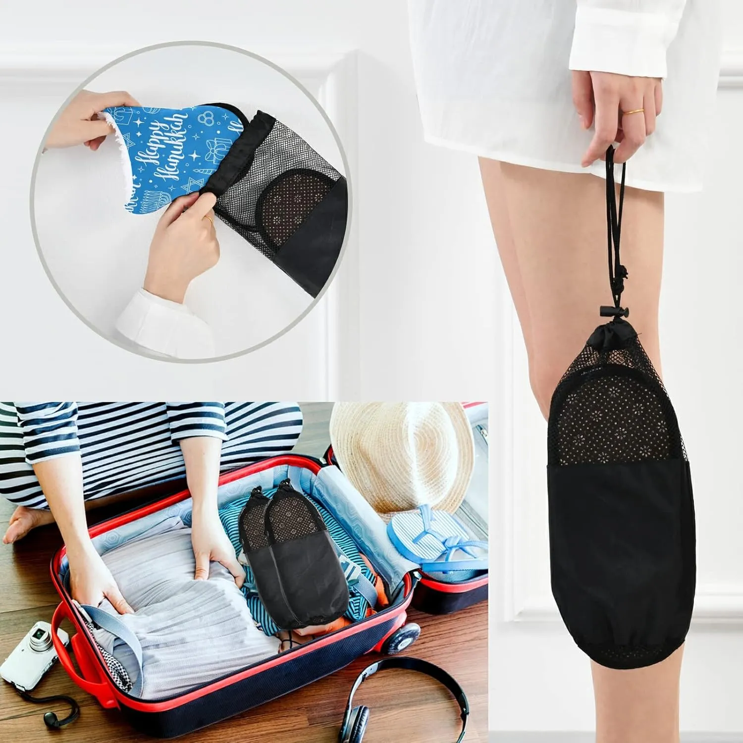 Dussdil Women's Men's Winter Spa Slippers Home House Slippers Shoes Memory Foam Closed Toe Slipper Non Slip for Women Men Hotel Bedroom Travel Shoes